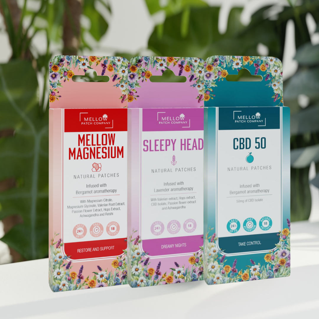 Dreamy Trio Plus Bundle – CBD50, Sleepy Head & Magnesium patches
Calm & sleep support bundle – Mellow Dreamy Trio Plus
Evening relaxation & restful night patches – Dreamy Trio Plus