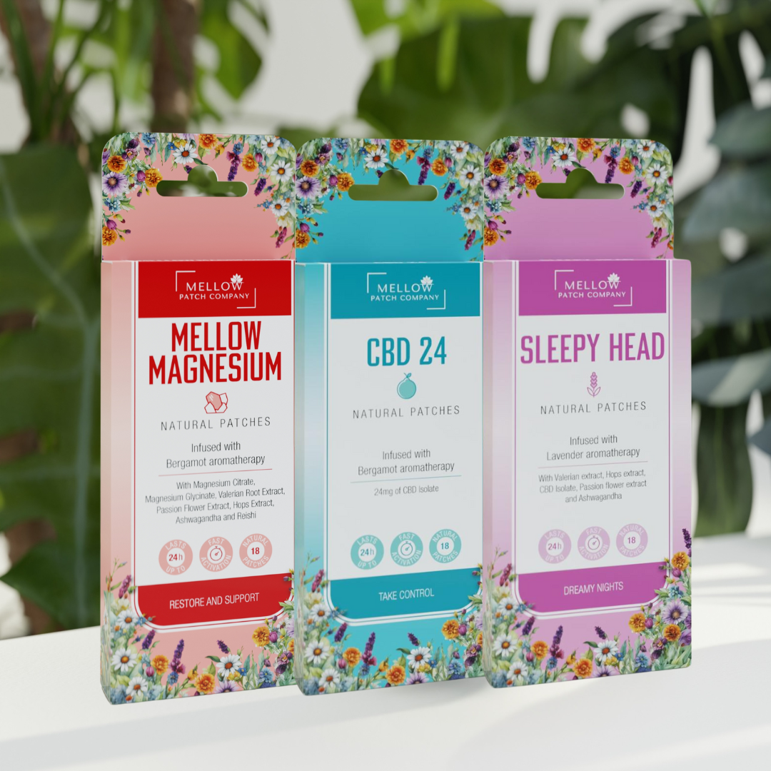 Sleepy Head, Magnesium & CBD24 Bundle – calm & relaxation patches
Daily calm & restful night support – Mellow Sleepy Head, Magnesium & CBD24
Natural relaxation & wellness bundle – CBD24, Magnesium & Sleepy Head