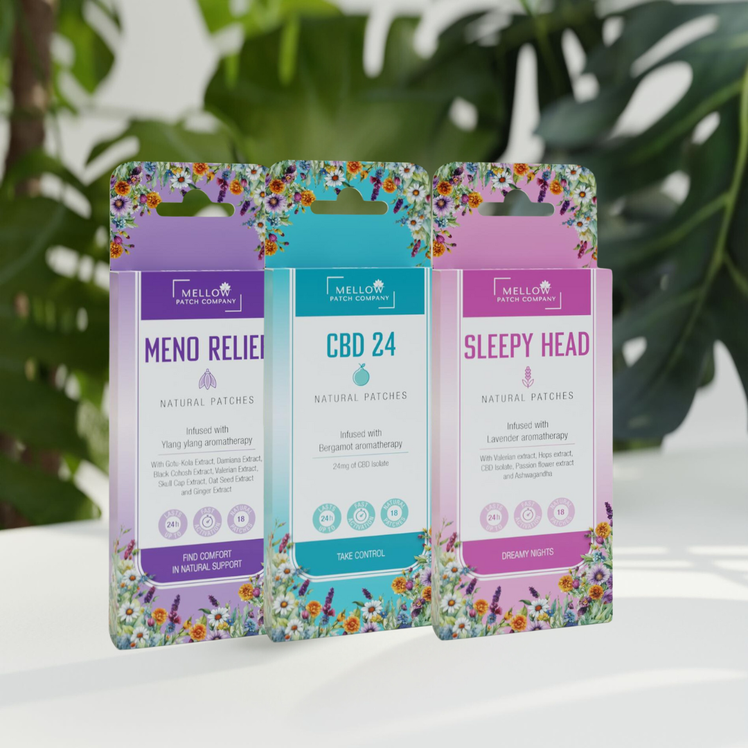 Meno Calm Bundle – Meno Relief, Sleepy Head & CBD24 patches
Menopause balance & evening relaxation support – Meno Calm
Natural calm & night-time wellness – Meno Relief, CBD24 & Sleepy Head